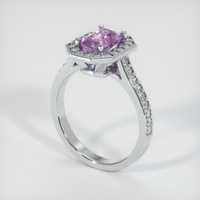 1.05 Ct. Pink Sapphire Ring, Platinum 950 2