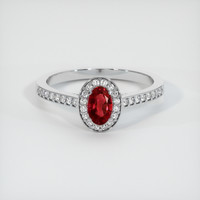 0.48 Ct. Ruby Ring, Platinum 950 1