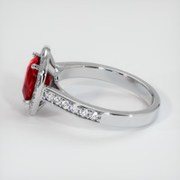 2.21 Ct. Ruby Ring, Platinum 950 4