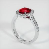 2.27 Ct. Ruby Ring, Platinum 950 2