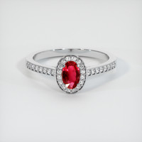 0.47 Ct. Ruby Ring, Platinum 950 1