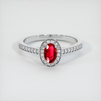 0.38 Ct. Ruby Ring, Platinum 950 1