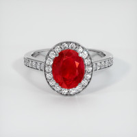 1.80 Ct. Ruby Ring, Platinum 950 1