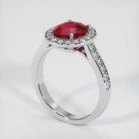 2.31 Ct. Ruby Ring, Platinum 950 2