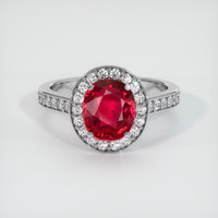 2.02 Ct. Ruby Ring, Platinum 950 1