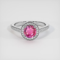 1.23 Ct. Pink Sapphire Ring, Platinum 950 1