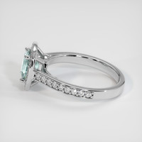 1.21 Ct. Greyish Blue Sapphire Ring, Platinum 950 4