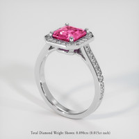 2.03 Ct. Pink Sapphire Ring, Platinum 950 2