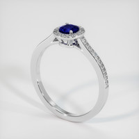 0.74 Ct. Sapphire Ring, Platinum 950 2
