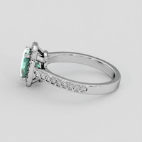 1.60 Ct. Bluish Green Sapphire Ring, Platinum 950 4