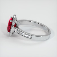 2.18 Ct. Ruby Ring, Platinum 950 4