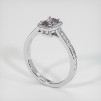 0.66 Ct. Grey Sapphire Ring, Platinum 950 2