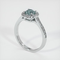 0.74 Ct. Sapphire Ring, Platinum 950 2