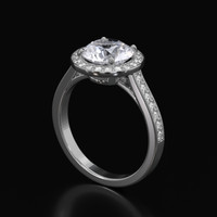 4.14 Ct. White Sapphire Ring, Platinum 950 2