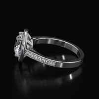4.14 Ct. White Sapphire Ring, Platinum 950 4