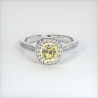 1.27 Ct. Yellow Sapphire Ring, Platinum 950 1