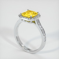 2.31 Ct. Yellow Sapphire Ring, Platinum 950 2