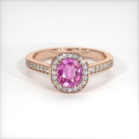 1.69 Ct. Pink Sapphire Ring, 14K Rose Gold 1