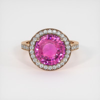 4.57 Ct. Pink Sapphire Ring, 14K Rose Gold 1