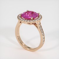 4.57 Ct. Pink Sapphire Ring, 14K Rose Gold 2
