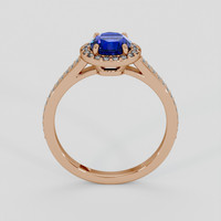 1.17 Ct. Blue Sapphire Ring, 14K Rose Gold 3