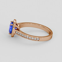 1.24 Ct. Blue Sapphire Ring, 14K Rose Gold 4