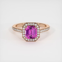1.55 Ct. Sapphire Ring, 14K Rose Gold 1