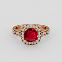 1.21 Ct. Ruby Ring, 18K Rose Gold 1