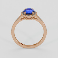 1.32 Ct. Blue Sapphire Ring, 18K Rose Gold 3