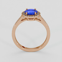 1.24 Ct. Blue Sapphire Ring, 18K Rose Gold 3