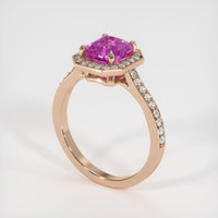 1.55 Ct. Sapphire Ring, 18K Rose Gold 2