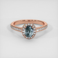1.12 Ct. Sapphire Ring, 18K Rose Gold 1