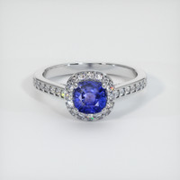 1.08 Ct. Blue Sapphire Ring, 10K White Gold 1