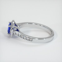 1.08 Ct. Blue Sapphire Ring, 10K White Gold 4