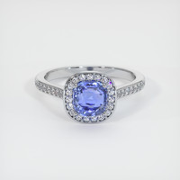 2.01 Ct. Blue Sapphire Ring, 10K White Gold 1