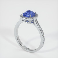 2.01 Ct. Blue Sapphire Ring, 10K White Gold 2