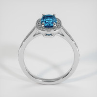 1.95 Ct. Greenish Blue Sapphire Ring, 10K White Gold 3