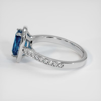 1.95 Ct. Greenish Blue Sapphire Ring, 10K White Gold 4