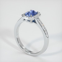 1.04 Ct. Blue Sapphire Ring, 10K White Gold 2
