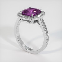 2.74 Ct. Purple Spinel Ring, 10K White Gold 2