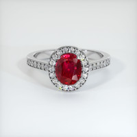 2.35 Ct. Ruby Ring, 10K White Gold 1