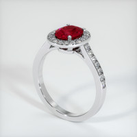 2.35 Ct. Ruby Ring, 10K White Gold 2
