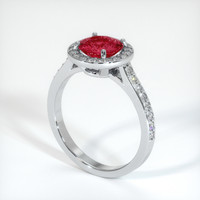 2.76 Ct. Pinkish Red Ruby Ring, 10K White Gold 2