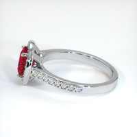 2.76 Ct. Pinkish Red Ruby Ring, 10K White Gold 4