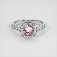 0.94 Ct. Pink Sapphire Ring, 10K White Gold 1