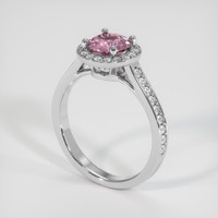 0.94 Ct. Pink Sapphire Ring, 10K White Gold 2