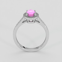 1.41 Ct. Pink Sapphire Ring, 10K White Gold 3