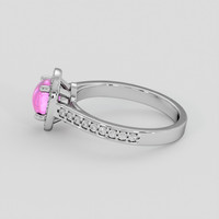 1.41 Ct. Pink Sapphire Ring, 10K White Gold 4