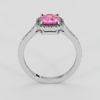 1.33 Ct. Pink Sapphire Ring, 10K White Gold 3