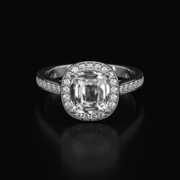 2.24 Ct. White Sapphire Ring, 10K White Gold 1